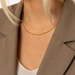 Lille panzer halskæde i guld