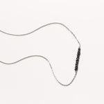 Halskæde i sølv med sorte rådiamanter