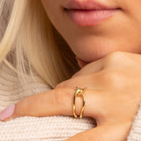 Twine ring i guld til kvinder