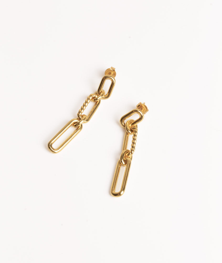 Elegante lange øreringe til kvinder i guld
