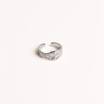 Queen justerbar ring i sølv med 2 zirconia sten
